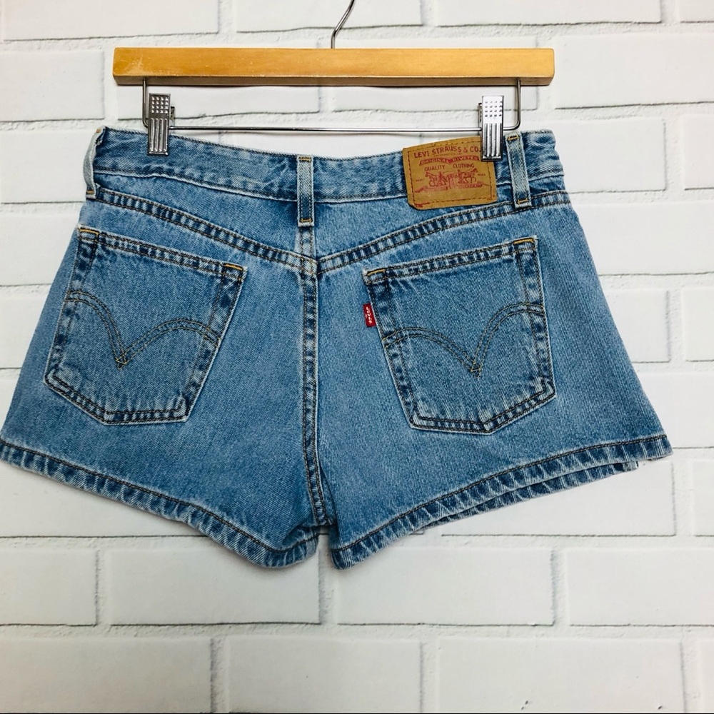 1-068 LEVI’S VTG SHORTIE SHORTS | BLUE | 7 Junior